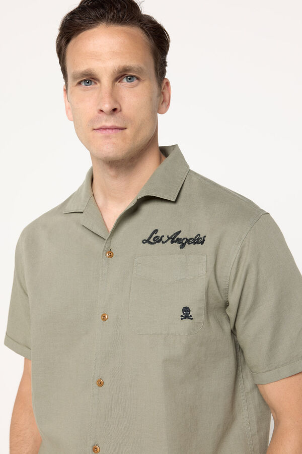 Superdry Camisa de manga curta Resort bege