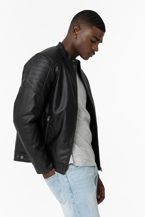 Tiffosi Blus&atilde;o Efeito Pele preto