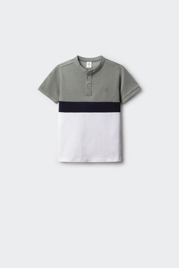Springfield Kids Pólo color block de menino verde