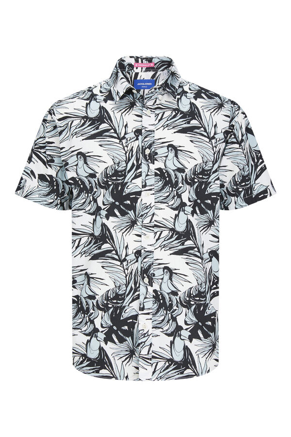Jack & Jones Camisa havaiana relaxed fit branco