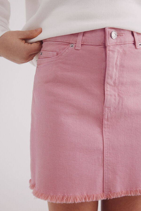 Springfield Kids Saia com franjas de menina rosa