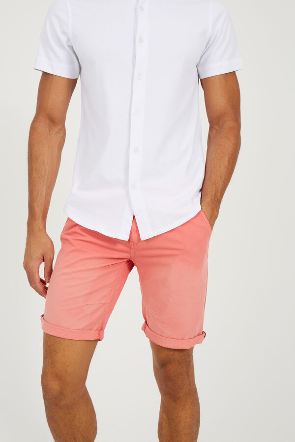 Brave Soul Calções básicos com cinco bolsos borgonha