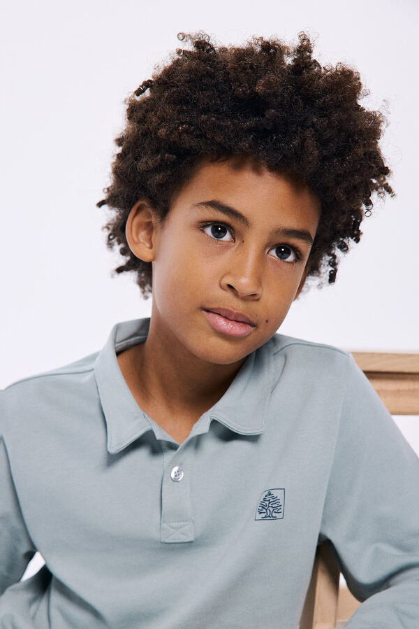Springfield Kids Polo manga larga &aacute;rbol ni&ntilde;o azul