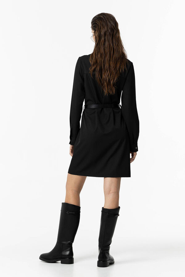Tiffosi Vestido Camisero con Cintur&oacute;n negro