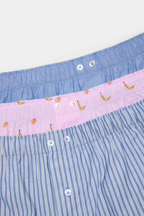 Springfield Pack 3 calzoncillos popel&iacute;n estampados rosa