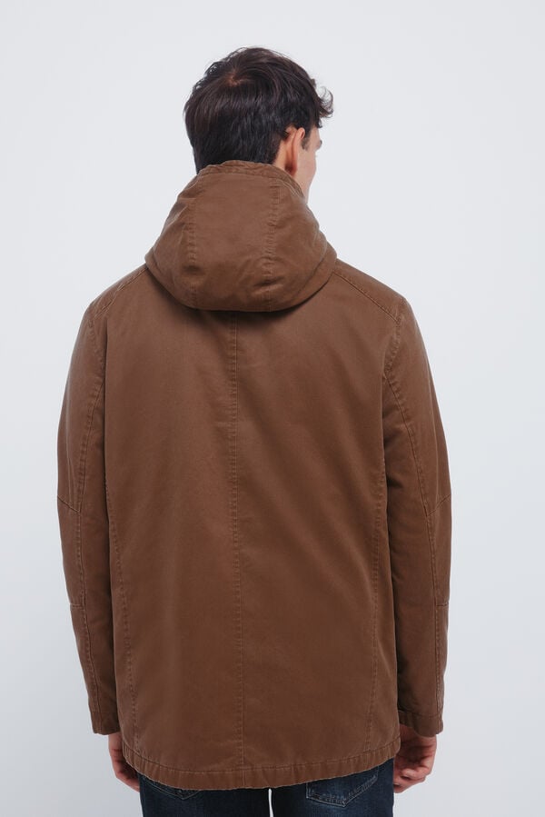 Springfield Parka de algod&atilde;o camel
