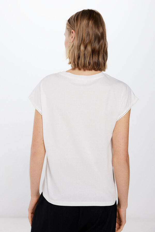 Springfield Camiseta Estampado Lace Bolitas estampado