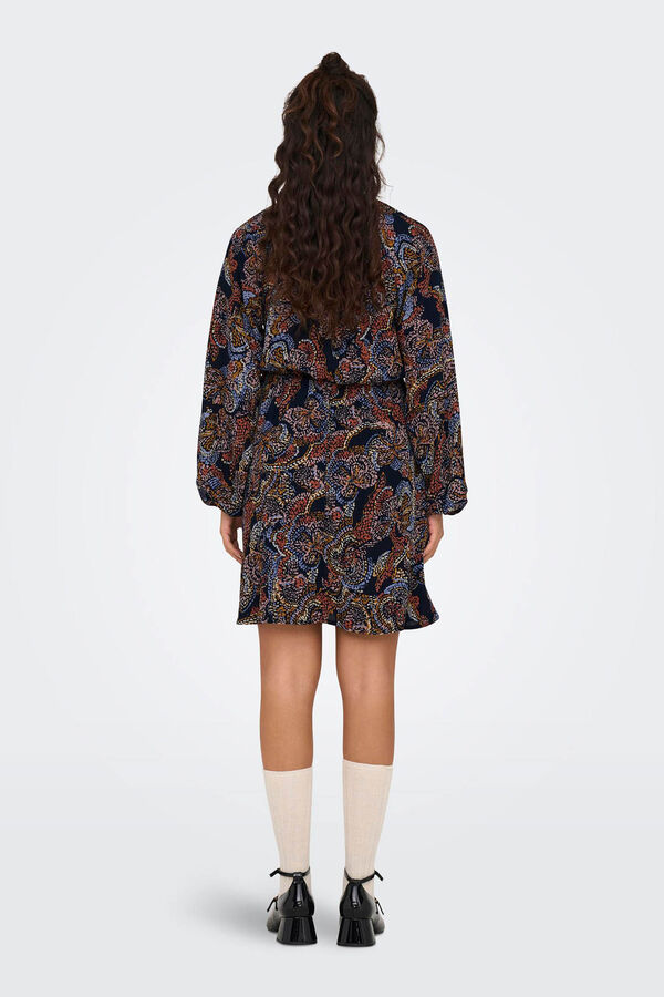 JDY Vestido curto la&ccedil;o cinzento