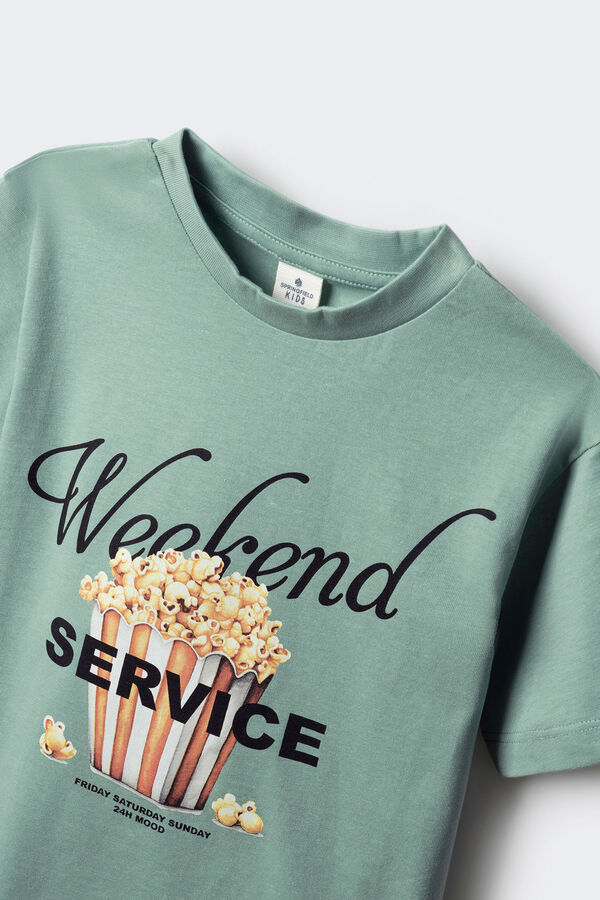 Springfield Kids Camiseta Palomitas ni&ntilde;o verde