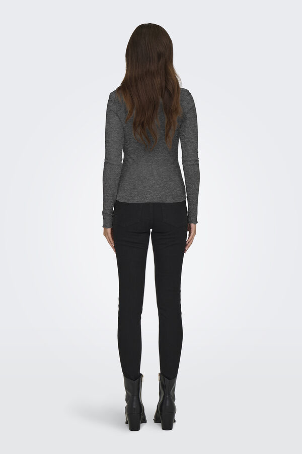 Only Su&eacute;ter manga larga gris