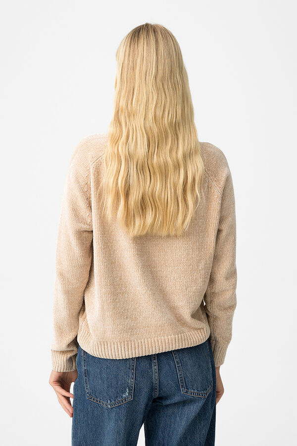 Tiffosi Camisola de malha macia e relaxada camel