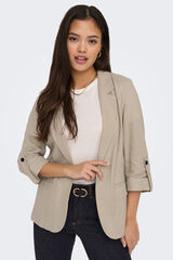 Only Blazer de manga 3/4 remangada gris