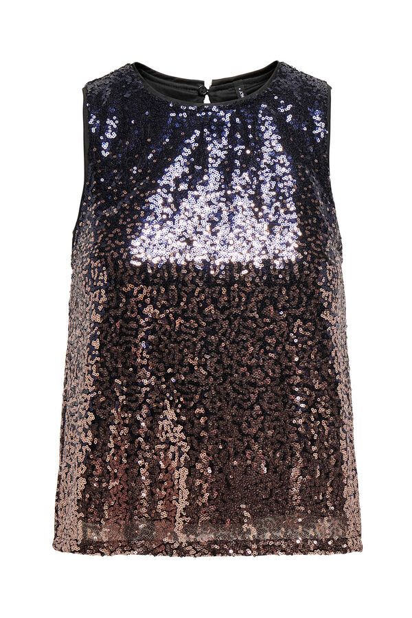 Only Top fiesta de lentejuelas negro