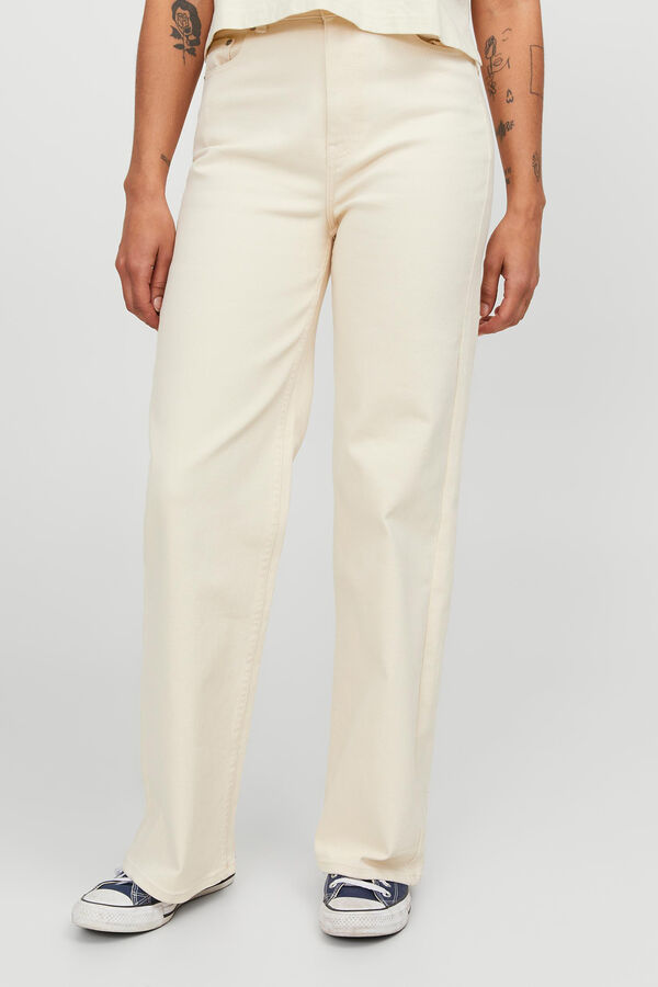 Jack & Jones Pantal&oacute;n blanco corte recto blanco