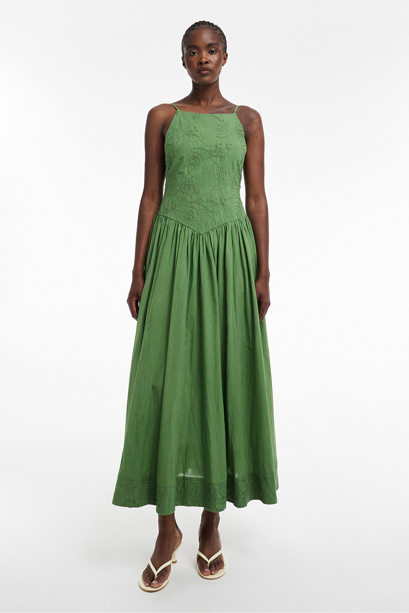 Topshop Vestido comprido com detalhes bordados