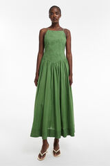 Topshop Vestido comprido com detalhes bordados verde