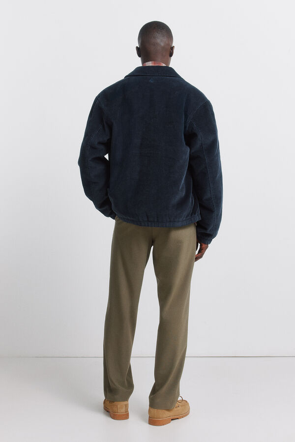 Springfield Pantal&oacute;n comfort pliegues relaxed fit kaki