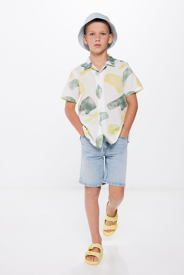 Springfield Kids Camisa estampado menino bege