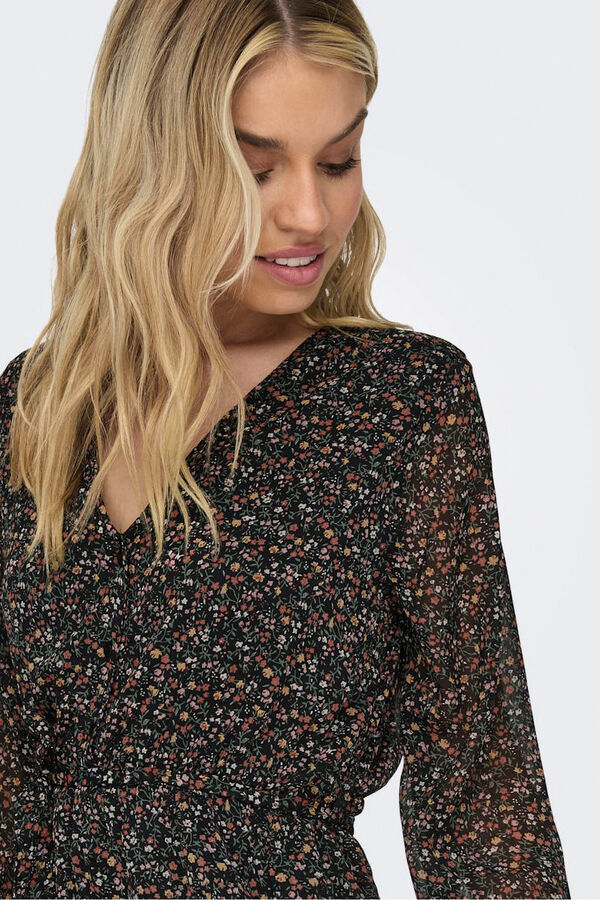 Only Vestido curto de gaze cru