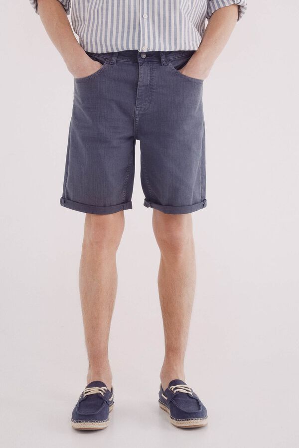 Springfield Bermuda color lavada slim fit azul