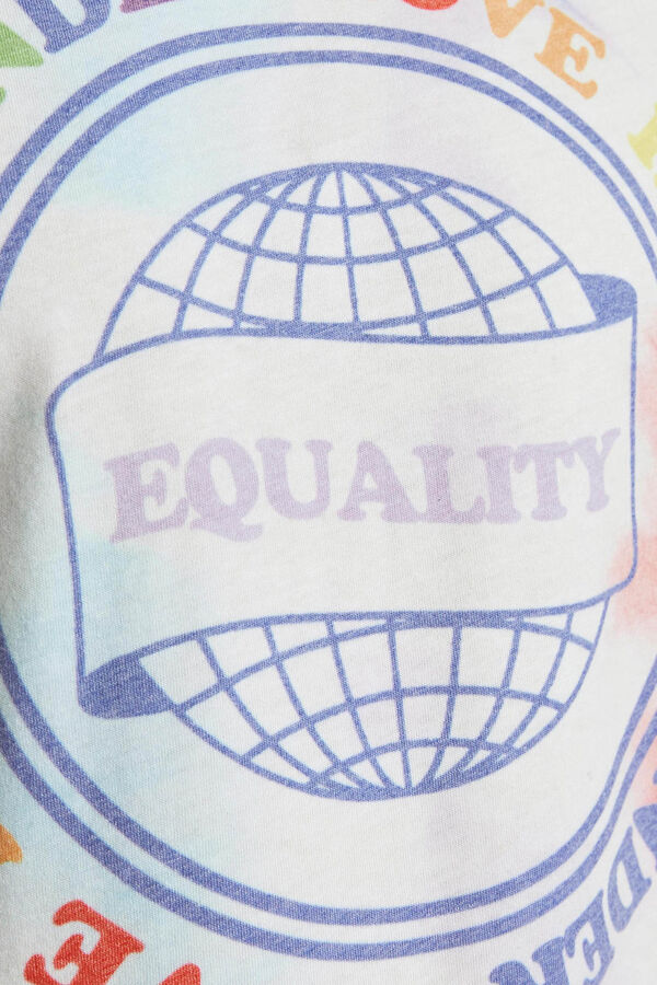 Springfield Camiseta equality tie dye blanco