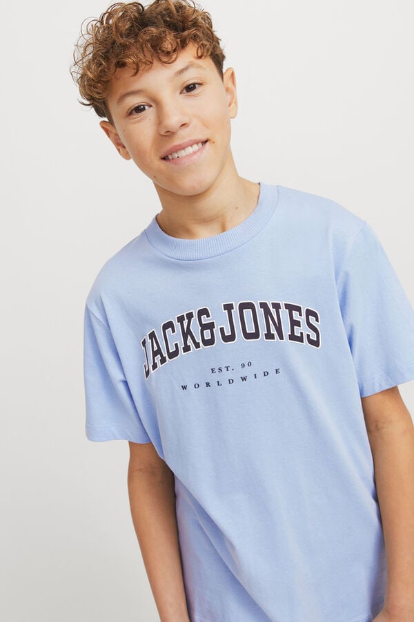 Jack & Jones Junior Camiseta estampada regular fit azul