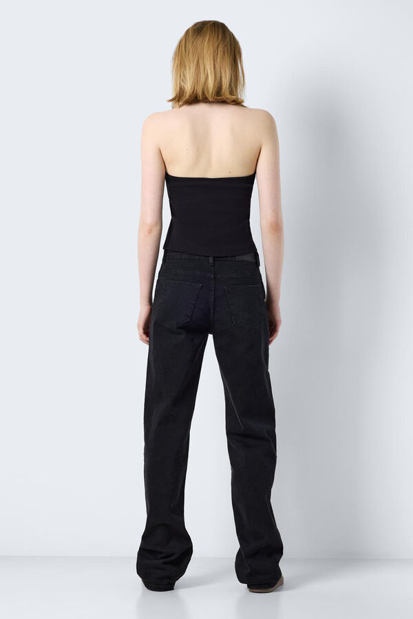 Noisy May T-shirt de decote halter preto