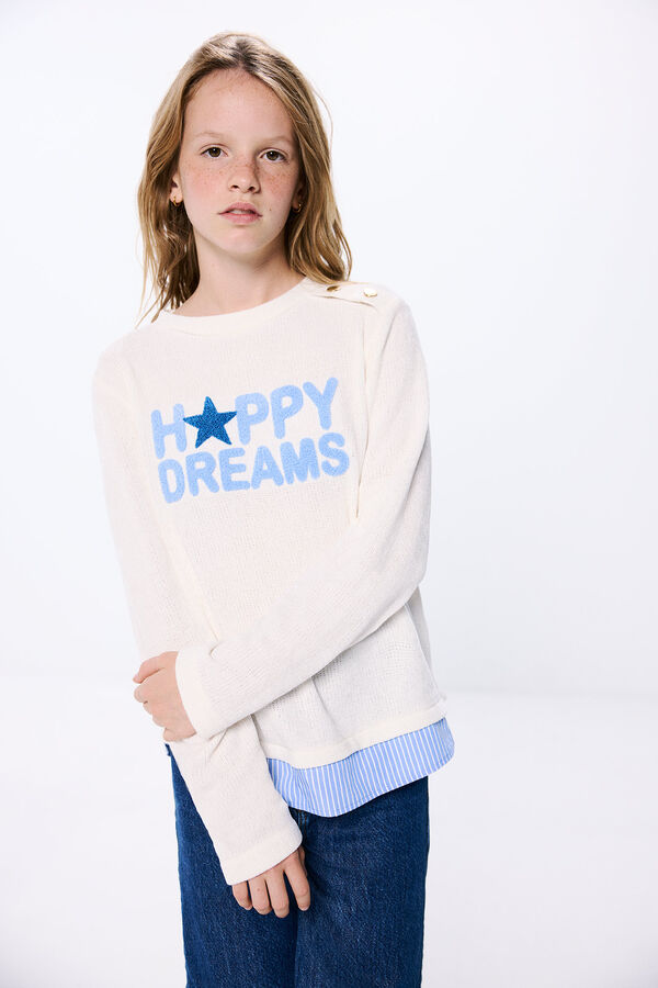 Springfield Kids Jersey bimateria niña estampado