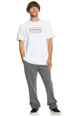 Quiksilver Camiseta de manga curta para homens branco