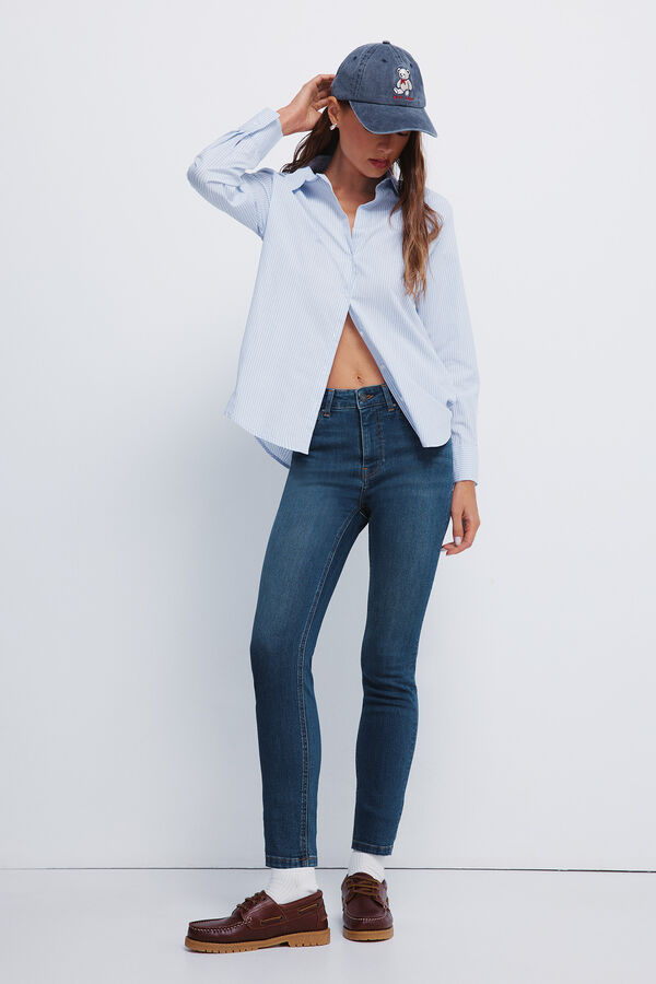 Springfield Cal&ccedil;a jeans slim cropped azul