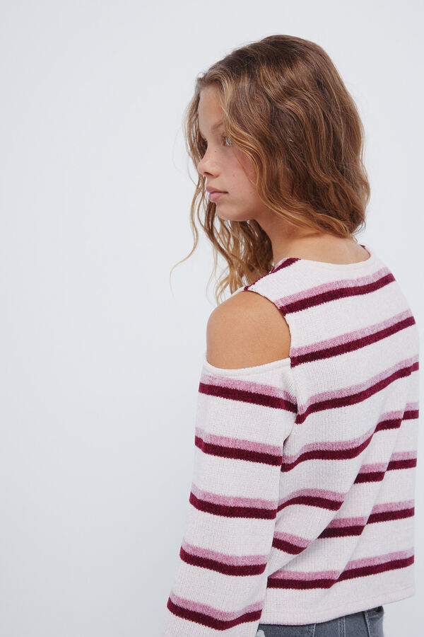 Springfield Kids Camiseta chenilla hombros descubiertos ni&ntilde;a rosa