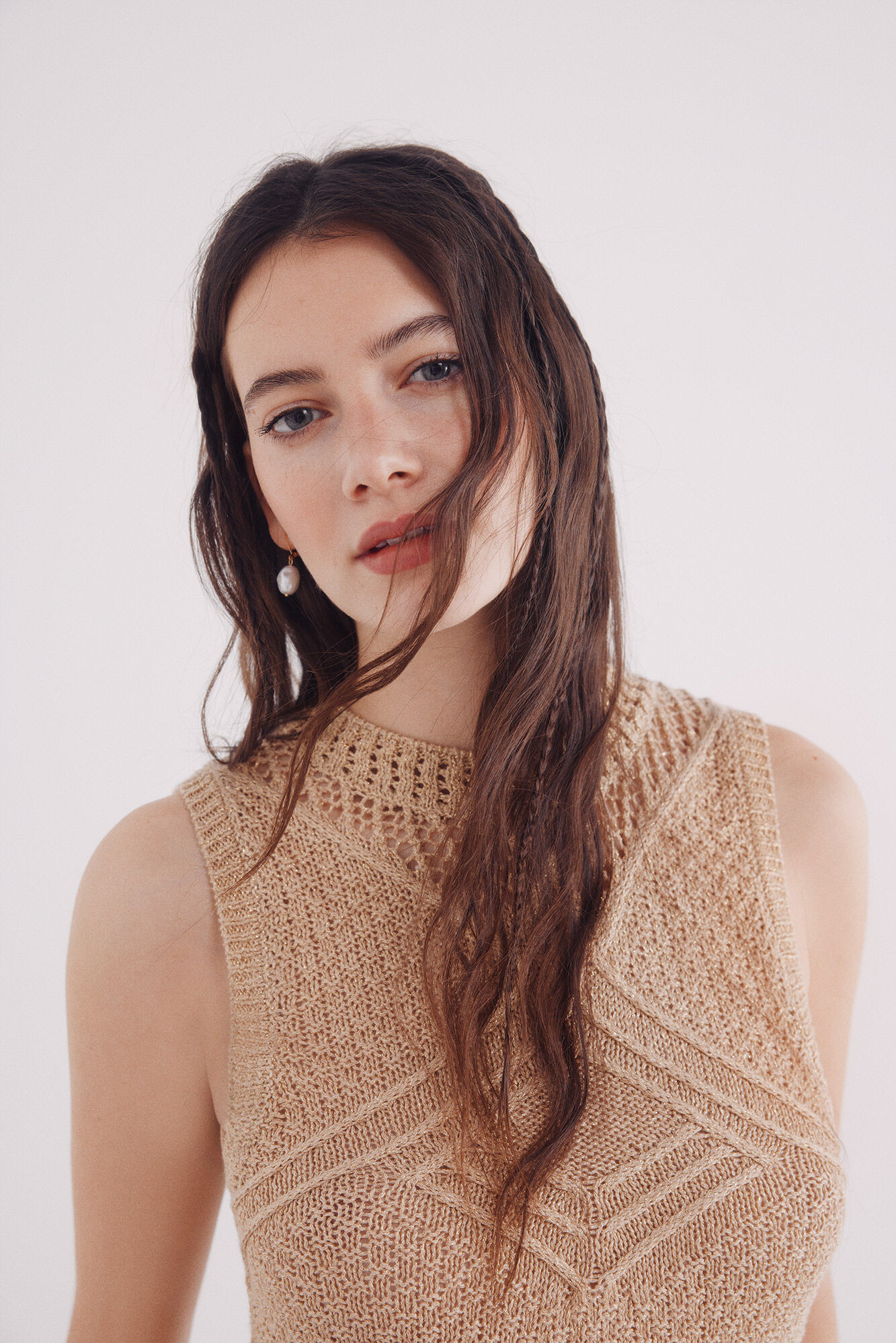 Springfield Top punto lurex calados