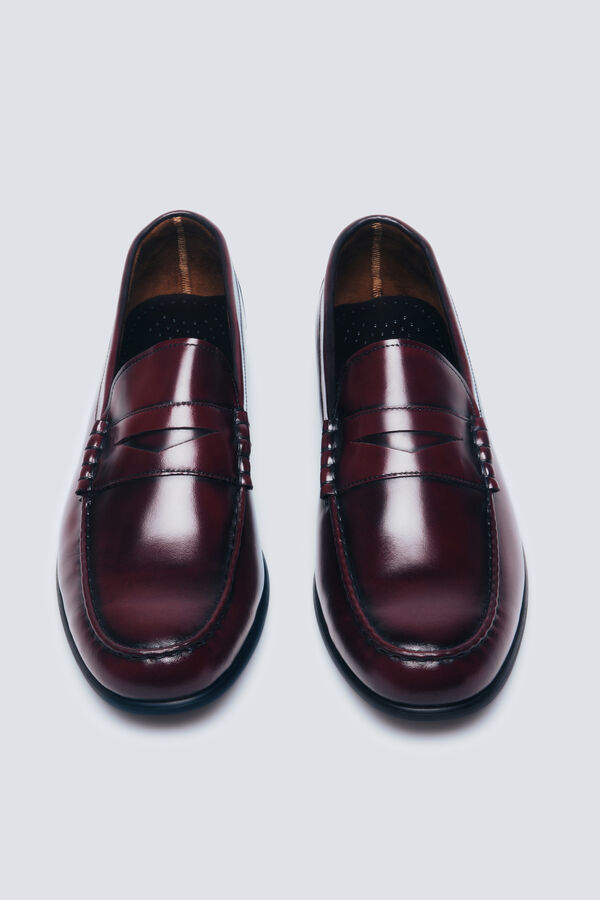 Springfield M&aacute;scara de mocassim de pele vermelho