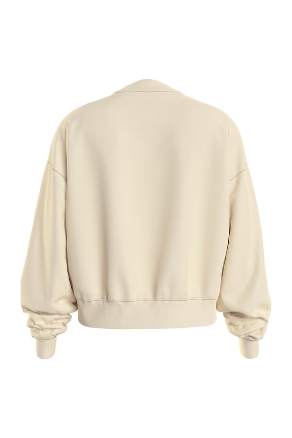 CK Jeans Sudadera de mujer sin capucha amarillo