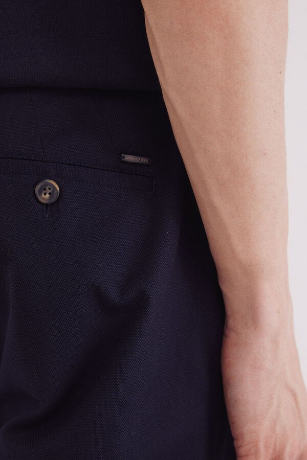Springfield Pantal&oacute;n chino vestir comfort slim fit azul