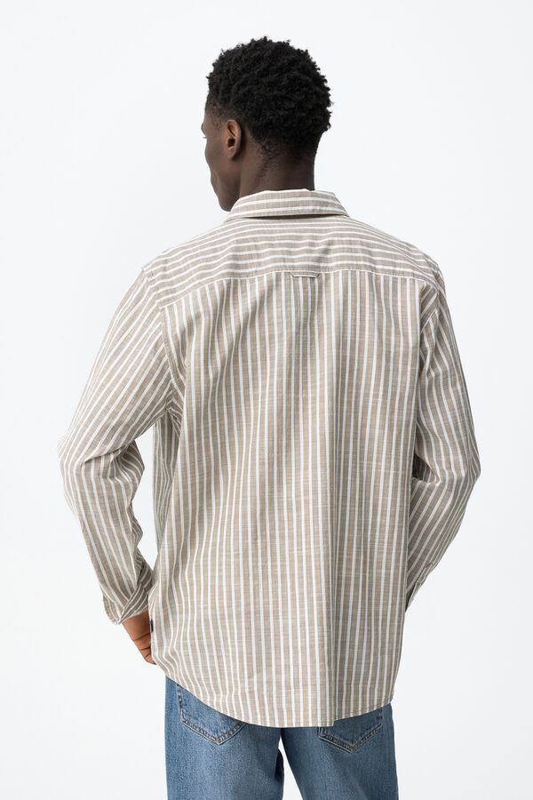 Tiffosi Camisa rayas blancas beige