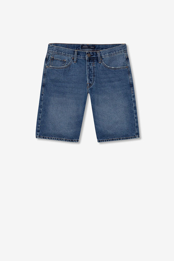 Tiffosi Pantalones cortos de mezclilla de corte regular azul