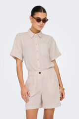 JDY Camisa manga curta bege