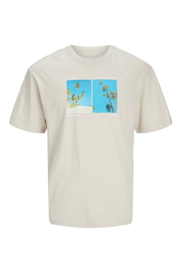 Jack & Jones Camiseta relaxed fit estampada gris