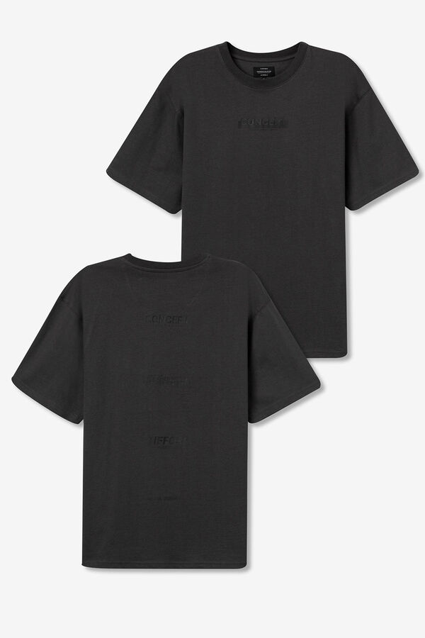 Tiffosi T-shirt estampada  cinzento