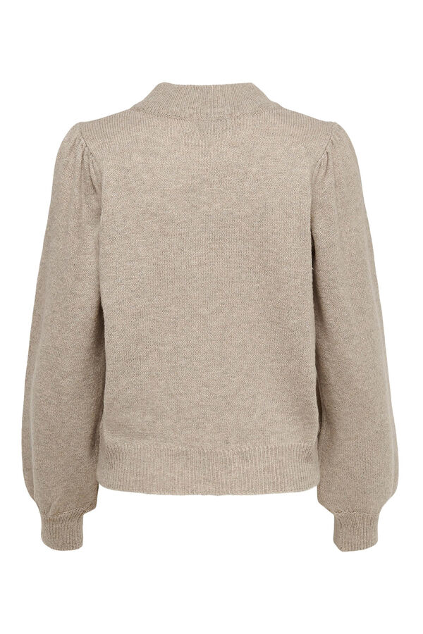 JDY Jersey de cuello perkins gris