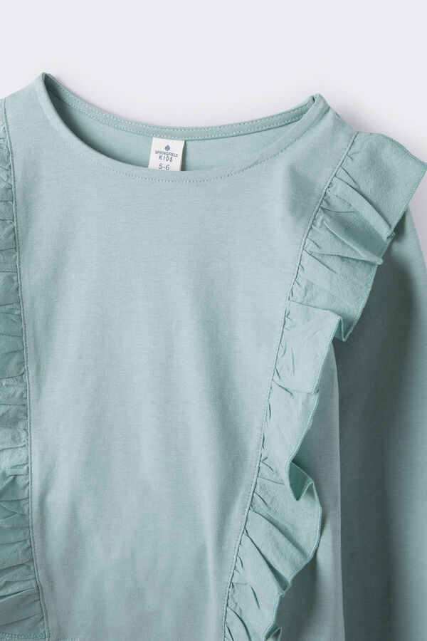 Springfield Kids Camiseta volantes ni&ntilde;a verde