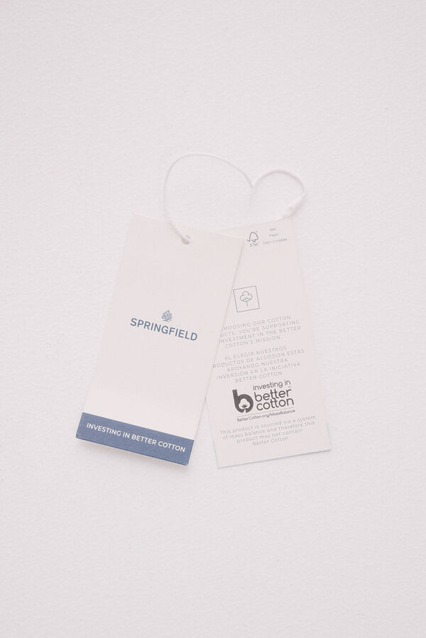 Springfield Camiseta gráfica flor gris