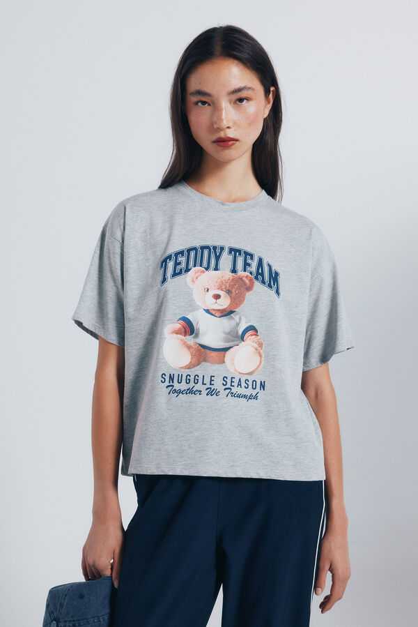 Springfield Camiseta "Time Teddy" cinzento