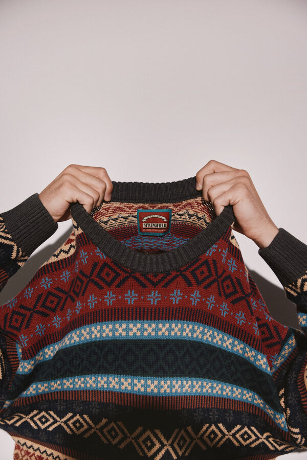 Springfield Jersey jacquard 35TH Aniversario burdeos