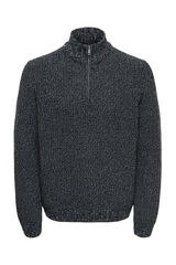 Only & Sons Jersey cuello alto cremallera negro