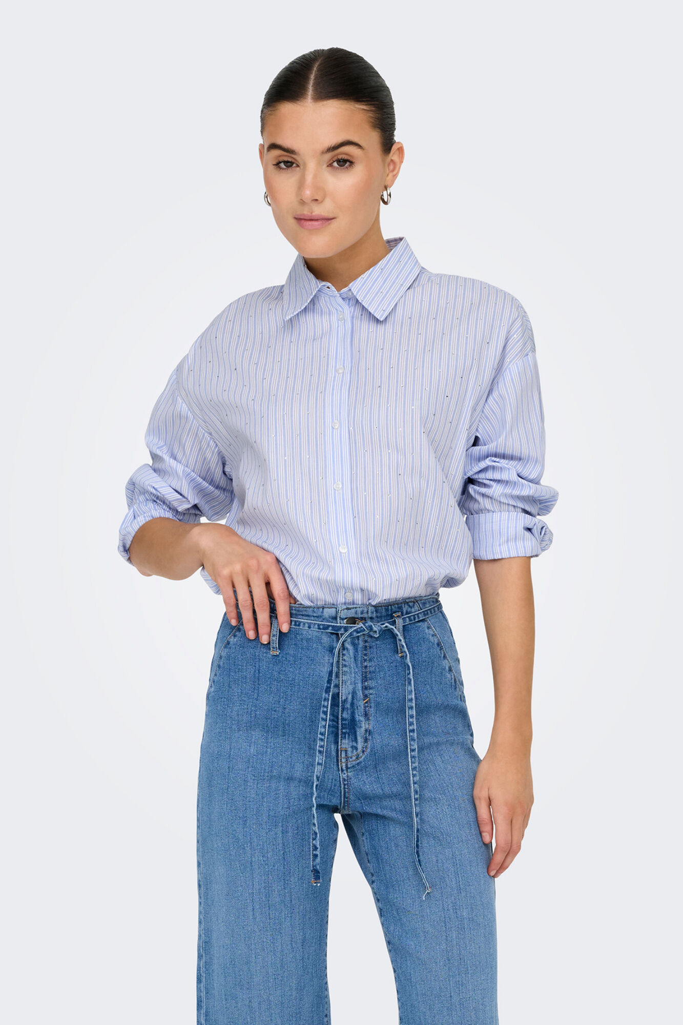 Only Camisa de rayas con strass