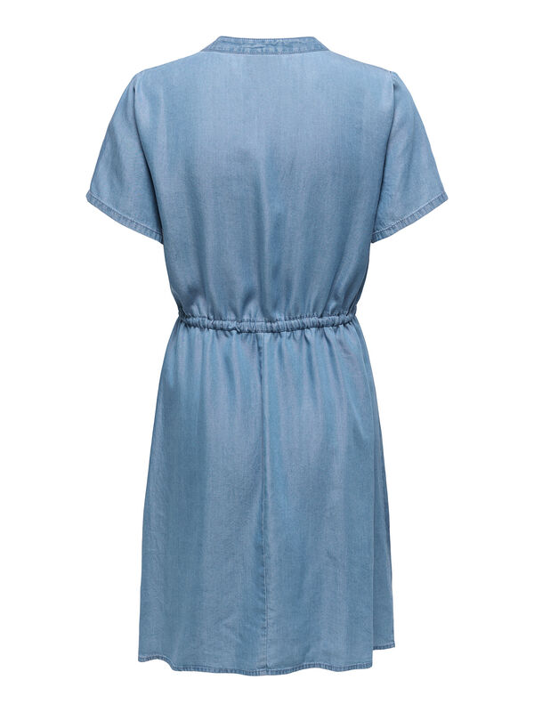 JDY Vestido curto jeans azul