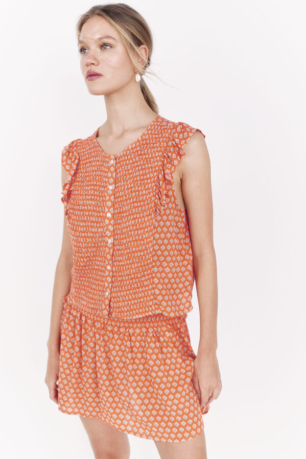 La Vecina Rubia blusa de bambu azul