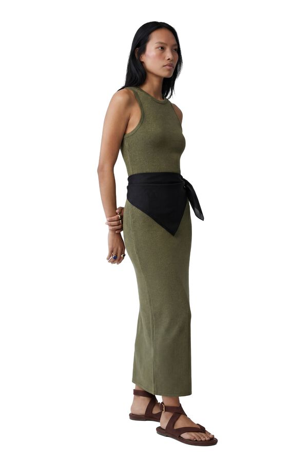 Koton Vestido justo brilhante estampado